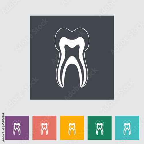 Tooth flat icon.