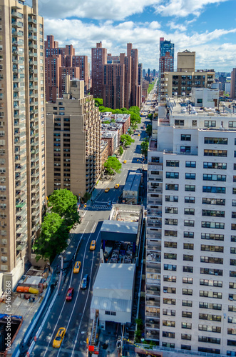 New York City, Aerial view of the 2nd Avenue, Upper East Side