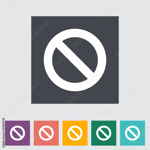 Fotografia Prohibition flat sign.