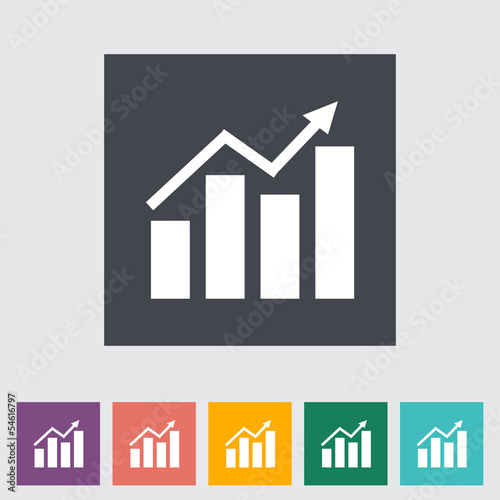 Graph flat single icon.