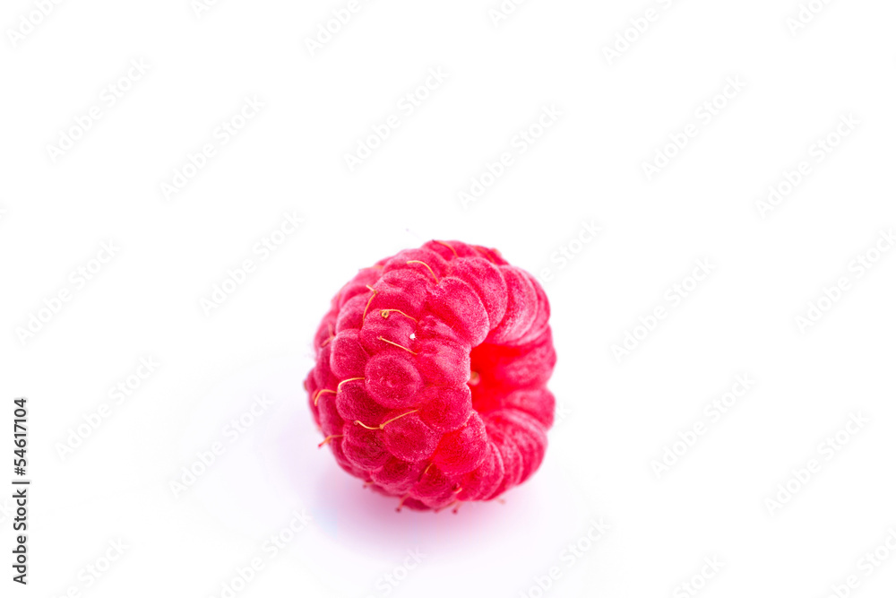 Ripe raspberry isolated on a white Ripe raspberry isolated on a white