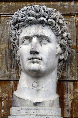 Bilde på lerret Head statue of Julius Caesar
