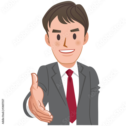 ビジネスマン 握手 Cartoon businessman handshake