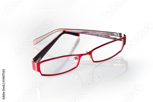 Red Spectacles on White