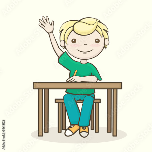 student raised his hand