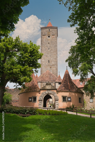 Obraz na płótnie Torwächterhäuschen Rothenburg w salonie