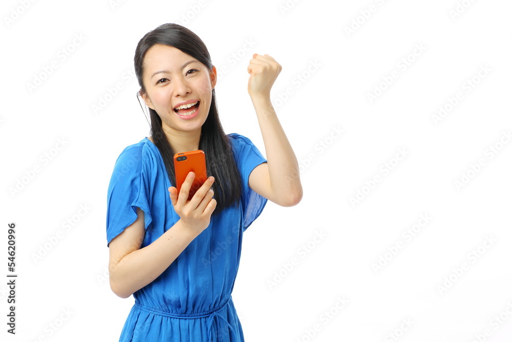 ガッツポーズをする女の子 ガッツポーズをする女の子