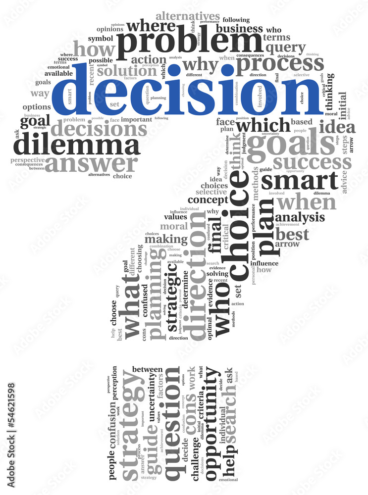 Decision concept in tag cloud