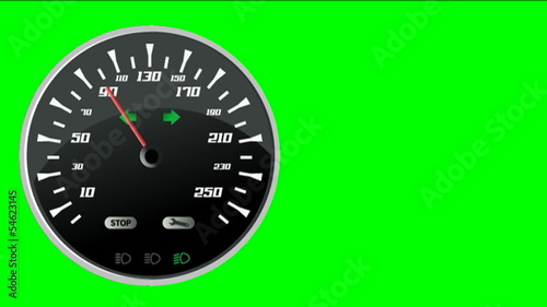Speedometer on green screen