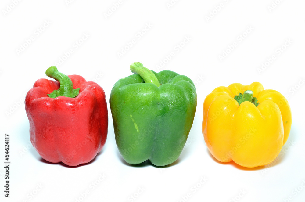 Fresh sweet pepper isolated on white background Fresh sweet pepper isolated on white background