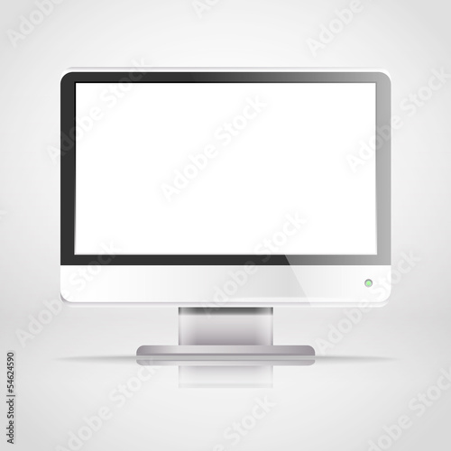 Modern lcd monitor with blank screen. Template for a content