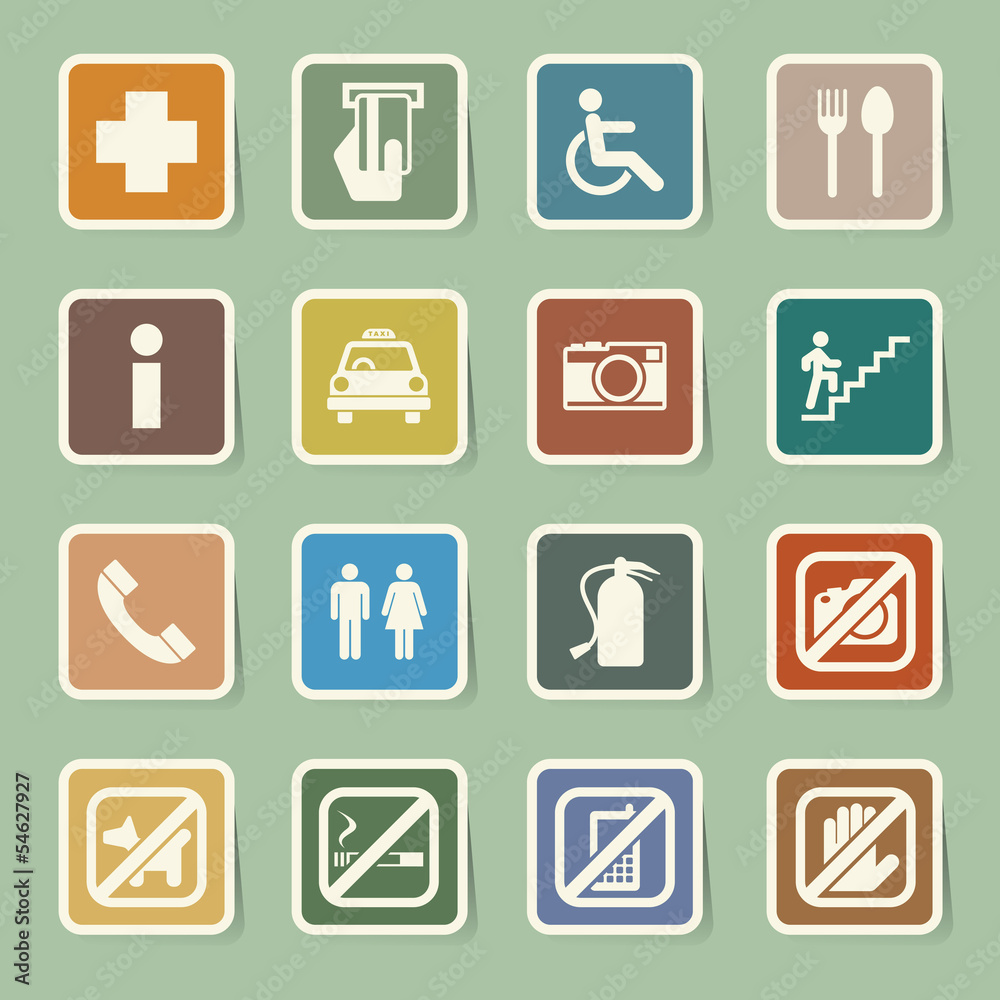 Public icons set Public icons set