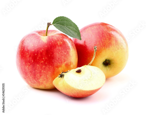 Juicy apple in closeup