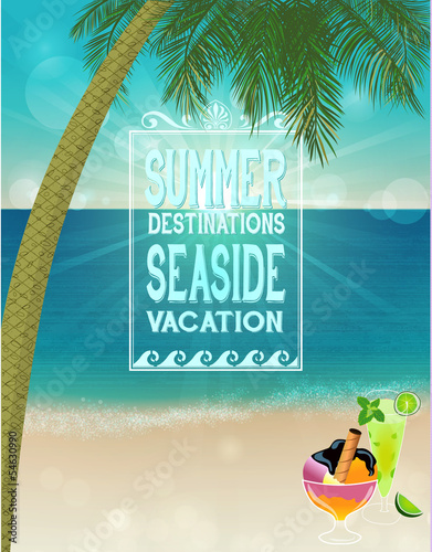 Tropical Paradise Poster Advertisement