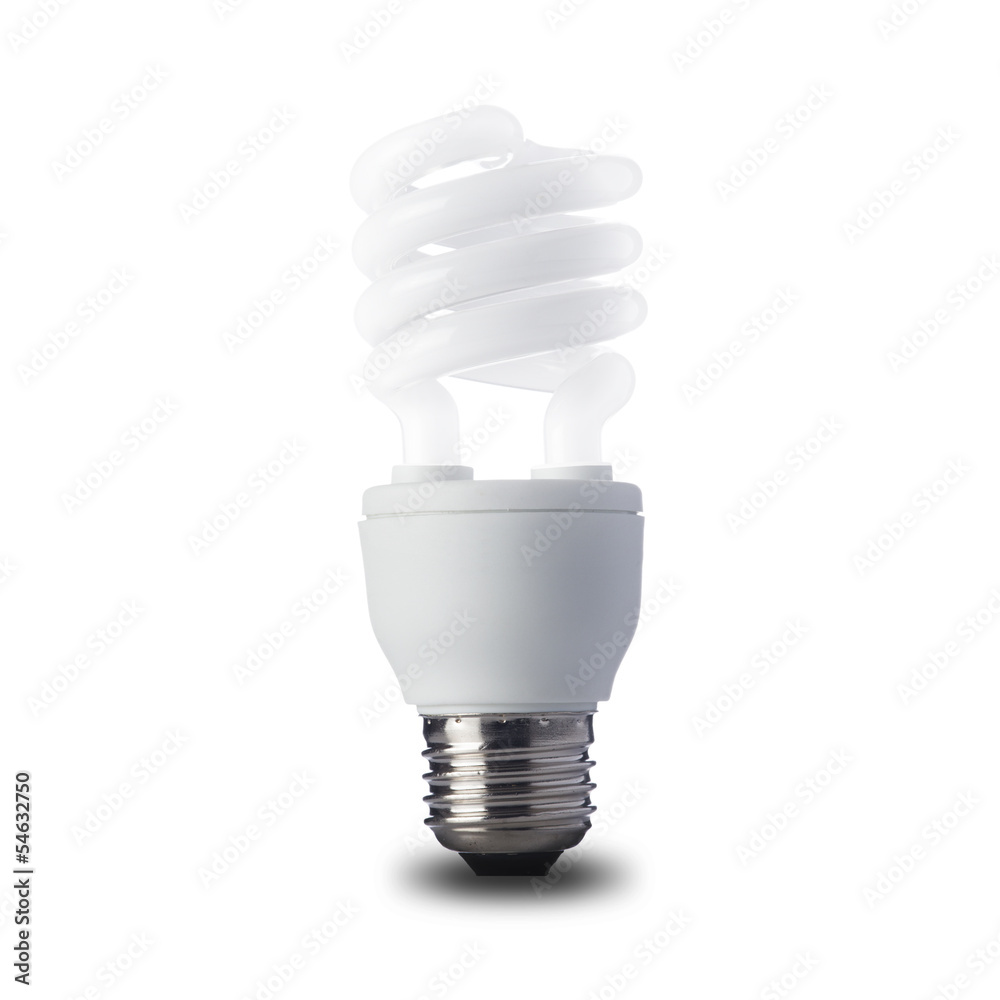 Light bulb on white Light bulb on white