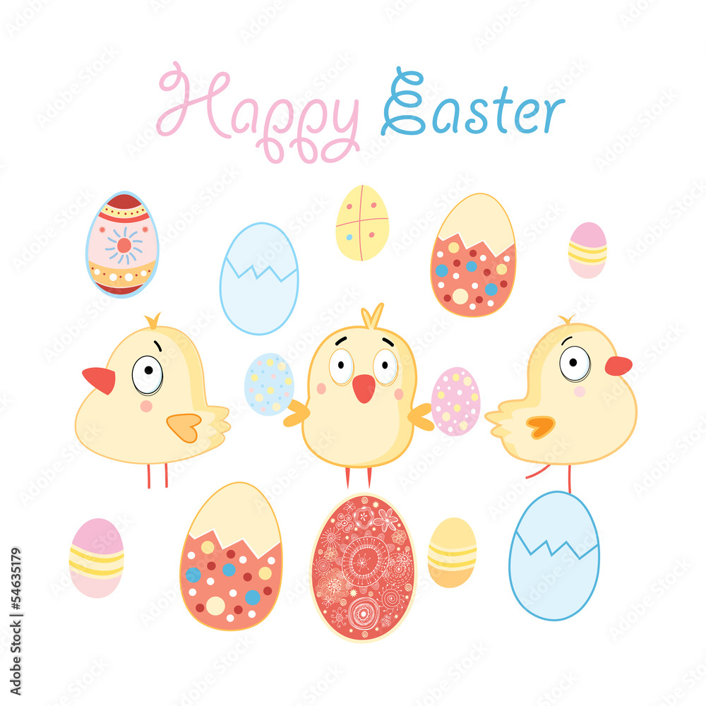 greeting card with Easter greeting card with Easter