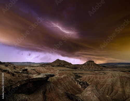 Storm over the desert