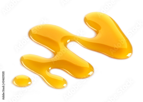 maple syrup on white background