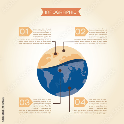 Global warming concept infographics