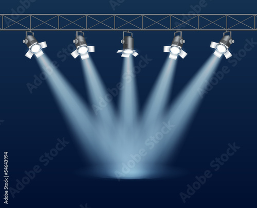 Concert stage with floodlight