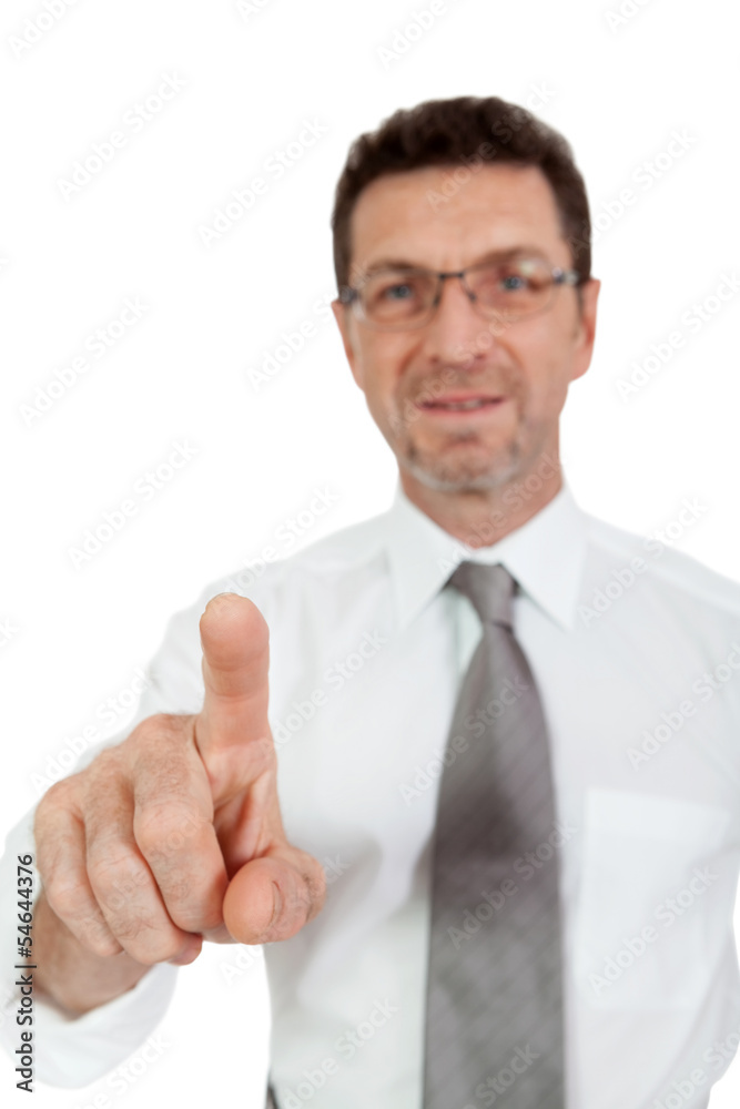 adult smiling businessman isolated on white adult smiling businessman isolated on white