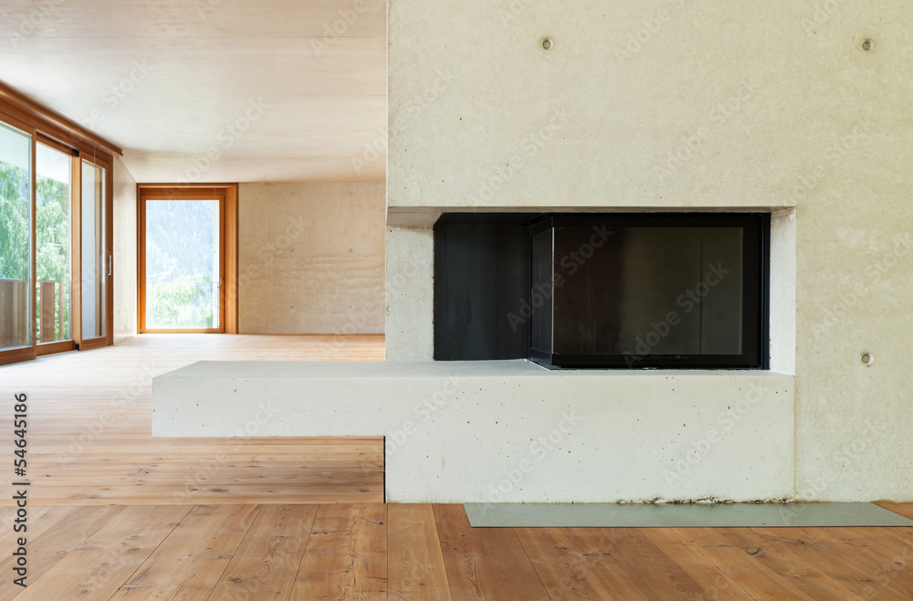 new apartment in cement and wood,room with fireplace new apartment in cement and wood,room with fireplace