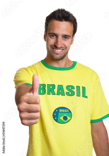 Latin man loves brazil