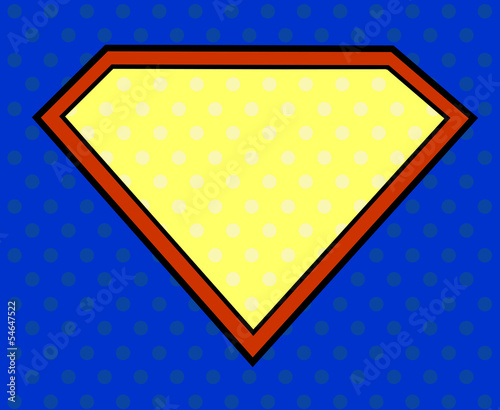 Super hero shield in pop art style