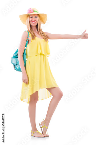 Young woman preparing for vacation