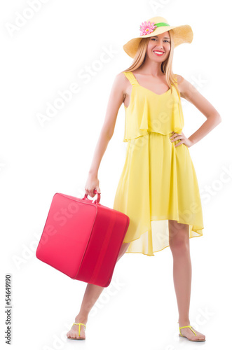 Young woman preparing for vacation