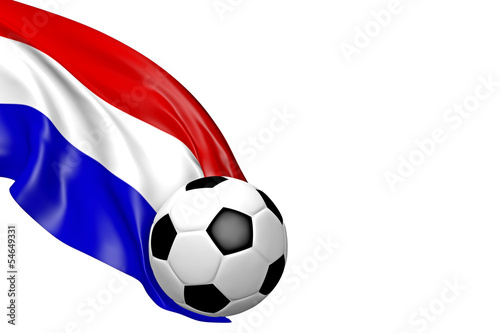 Fussball mit Niederlandefahne - 3D