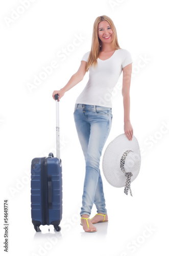 Young woman preparing for vacation