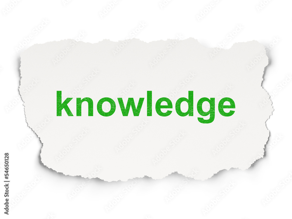 Education concept: Knowledge on Paper background
