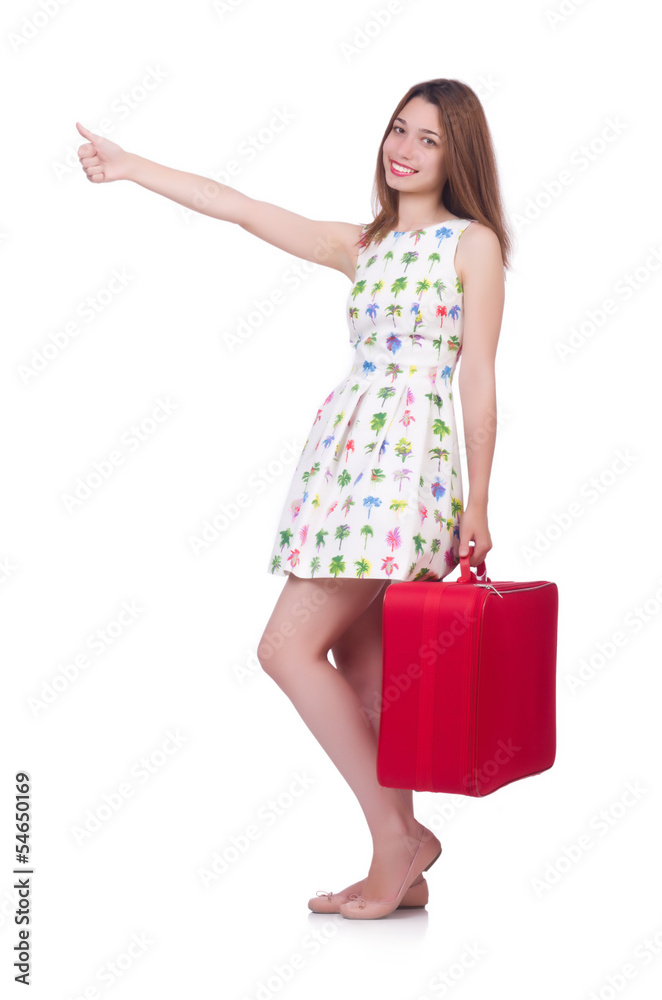 Young woman preparing for vacation Young woman preparing for vacation