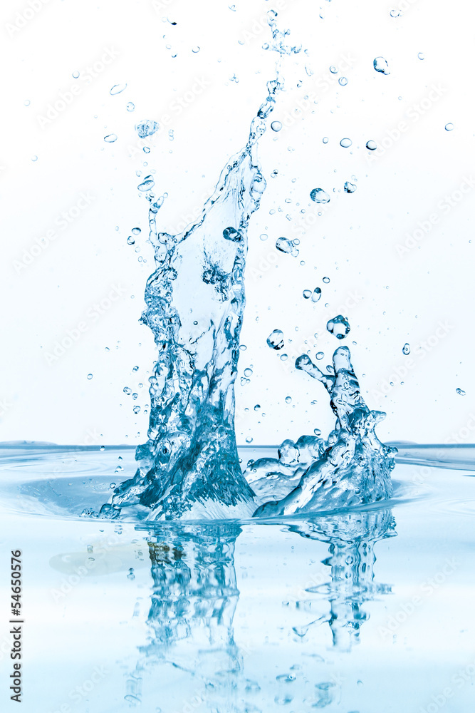 water splash, isolated on white background water splash, isolated on white background