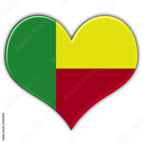 Free Download Coração com a bandeira do Benin - GFXLoad