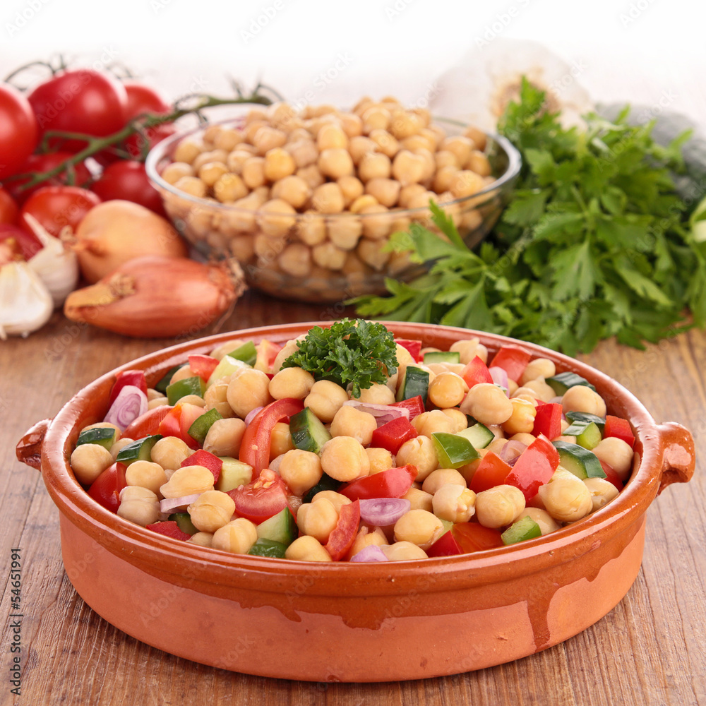 chickpea salad with ingredient chickpea salad with ingredient