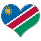 Coração com a bandeira da Namíbia