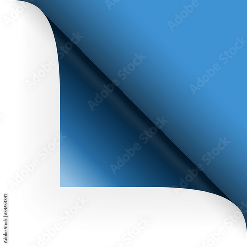 Papier - Ecke oben blau