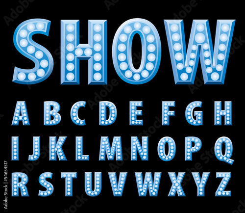 blue show alphabet