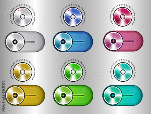 UI Kit Elements, Slider Toggle Set