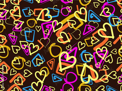 Abstract love seamless background.