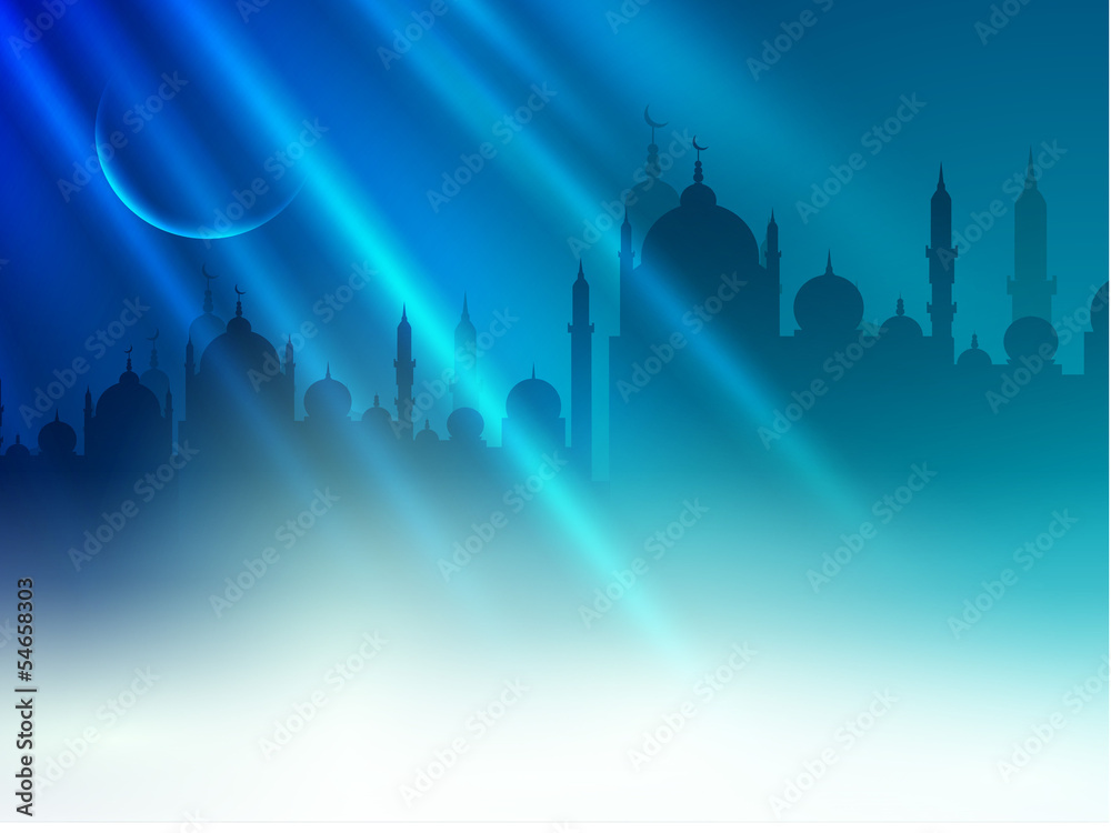 Holy month of Muslim community Ramadan Kareem background.