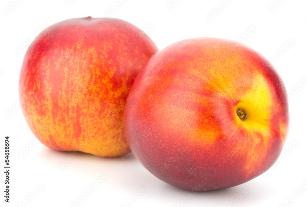 Nectarine fruit isolated on white background Nectarine fruit isolated on white background