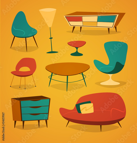 Retro styled modern furniture
