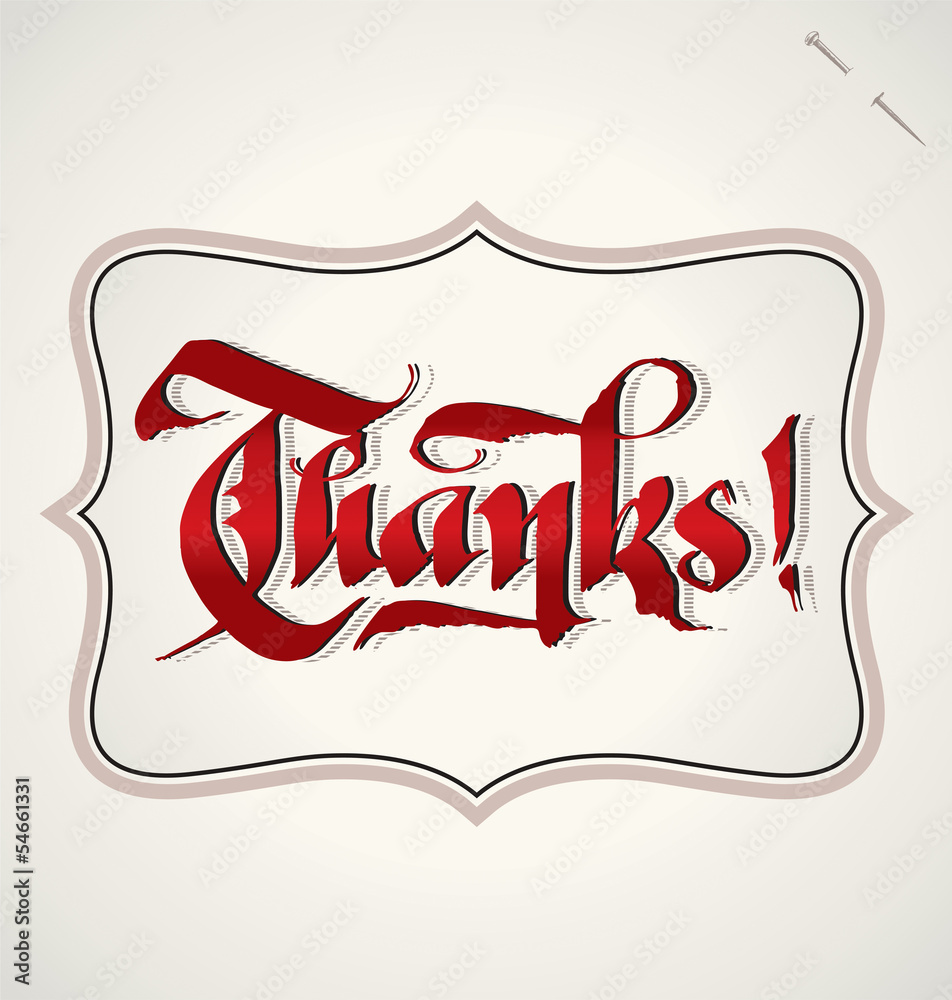 THANKS hand lettering (vector) THANKS hand lettering (vector)