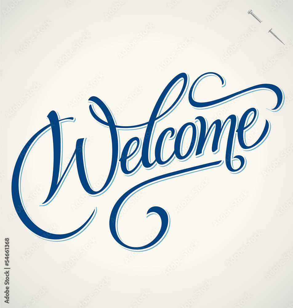 WELCOME hand lettering (vector)