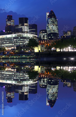 Modern London cityscape in the evening,England UK © Tomas Marek