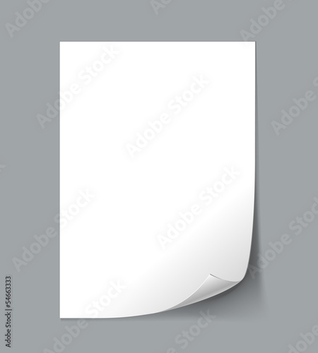 Empty paper sheet
