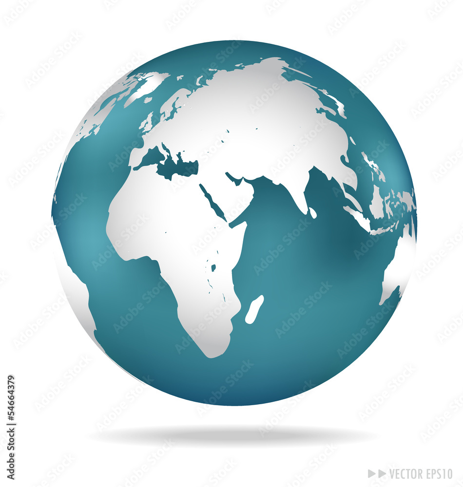 Naklejka premium Modern globe. Vector illustration.